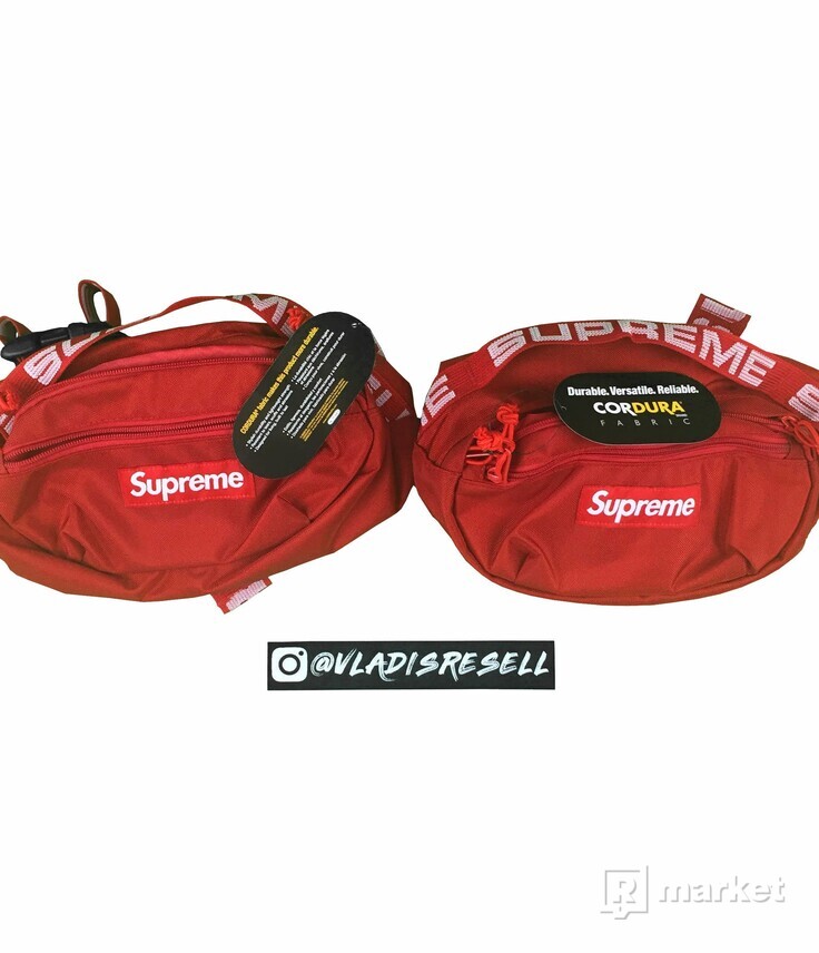 Supreme SS18 Waistbag Red DSWT