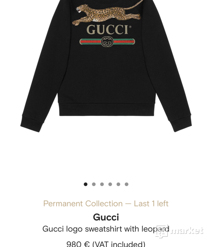 Gucci logo sweatshirt with leopard