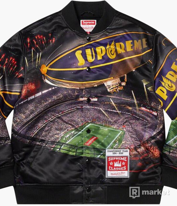 Supreme Mitchell & Ness Stadium Satin Varsity Jacket