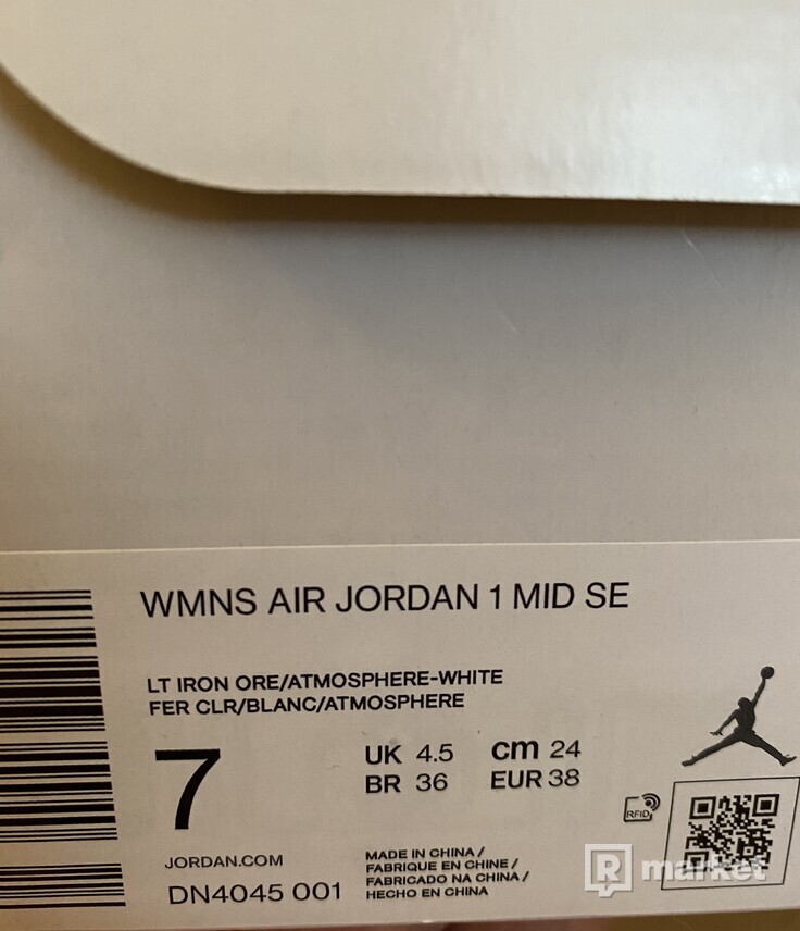 Nike Air Jordan 1 mid light Iron ore